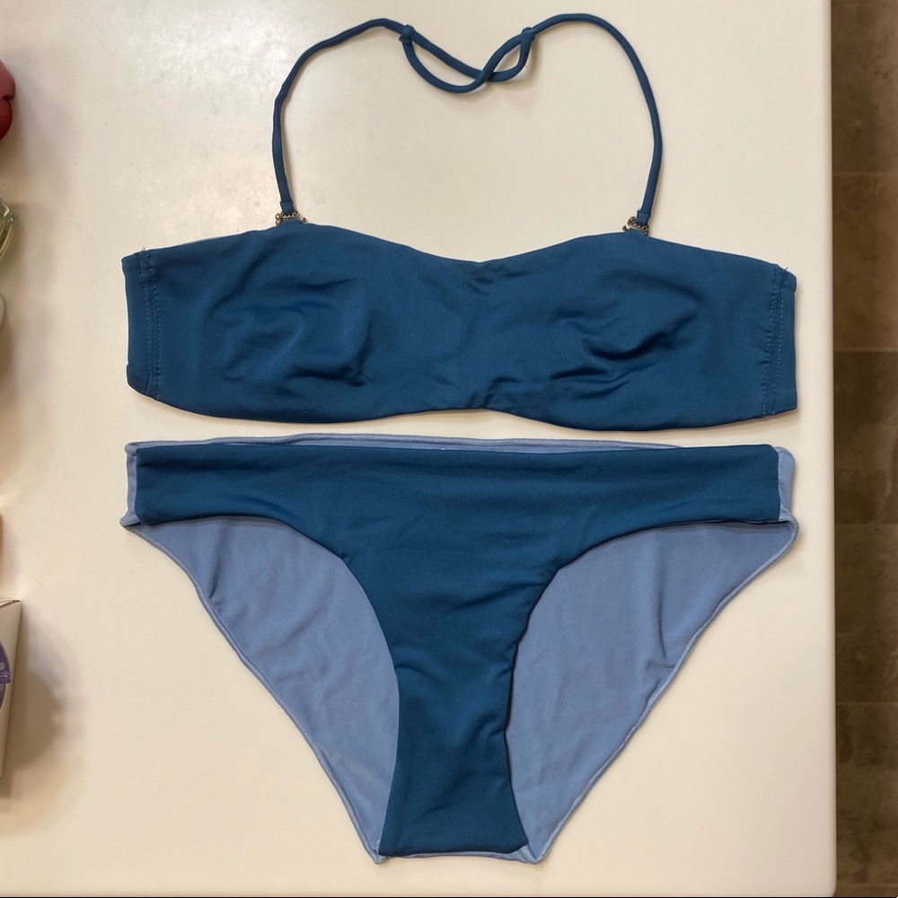 Blue glue bikini set